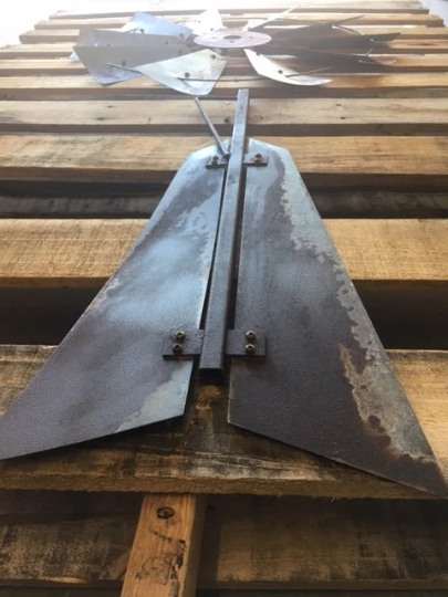 30 Inch Rustic Full Windmill Head WITH Small Rustic Tail